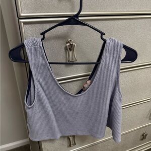 Altar'd State Blue Crossback Crop Top Size M